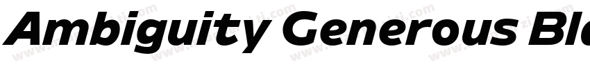 Ambiguity Generous Black字体转换